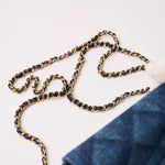Chanel Classic Wallet On Chain Dark Blue Denim GHW