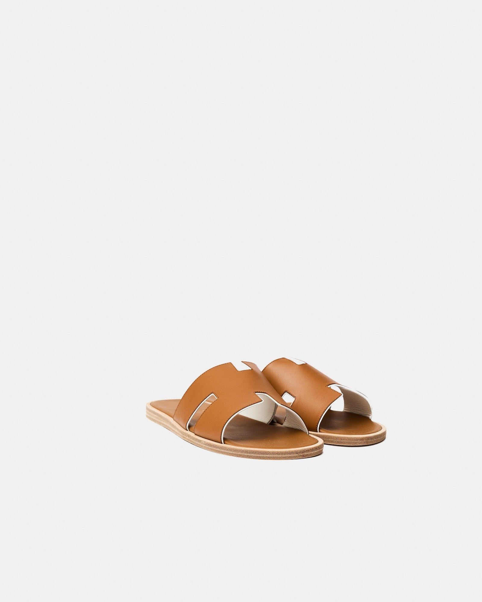 Hermès Izmir Naturel/Blanc Sandal 42