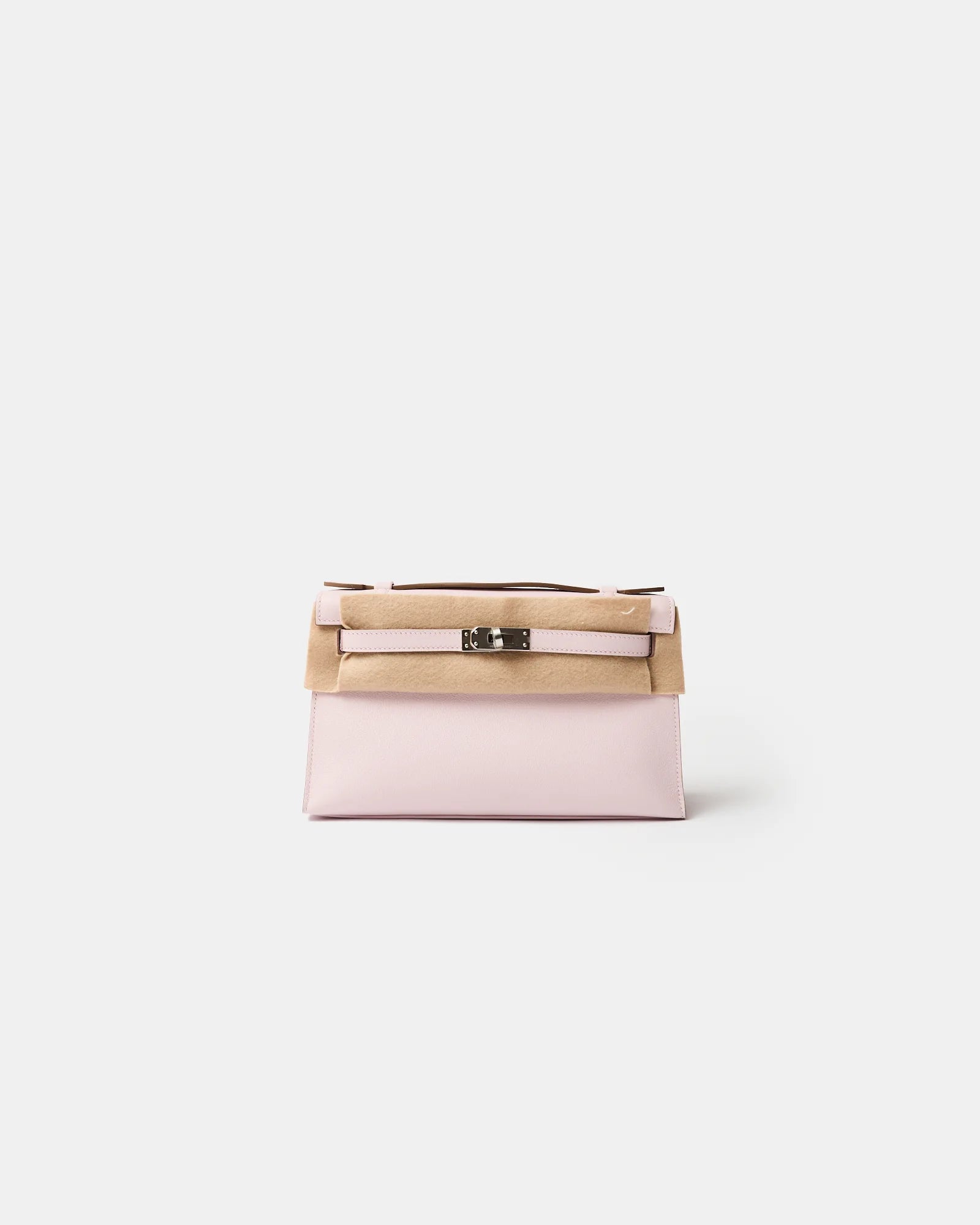 Hermès Kelly Pochette Mauve Pale Swift PHW