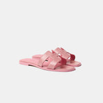 Hermès Oran Rose Jaipur Lizard Sandals