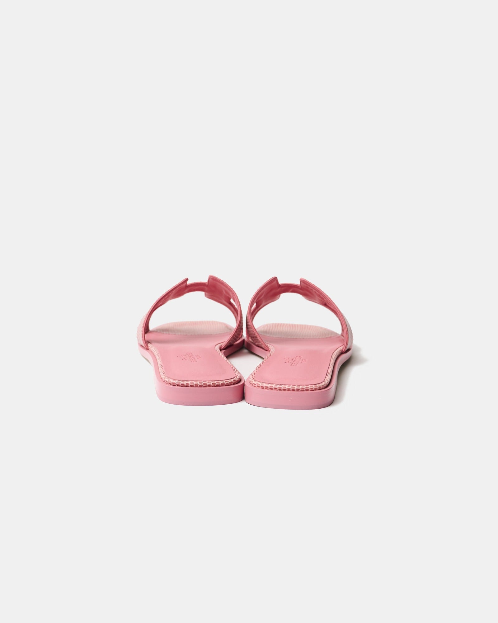Hermès Oran Rose Jaipur Lizard Sandals