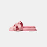 Hermès Oran Rose Jaipur Lizard Sandals