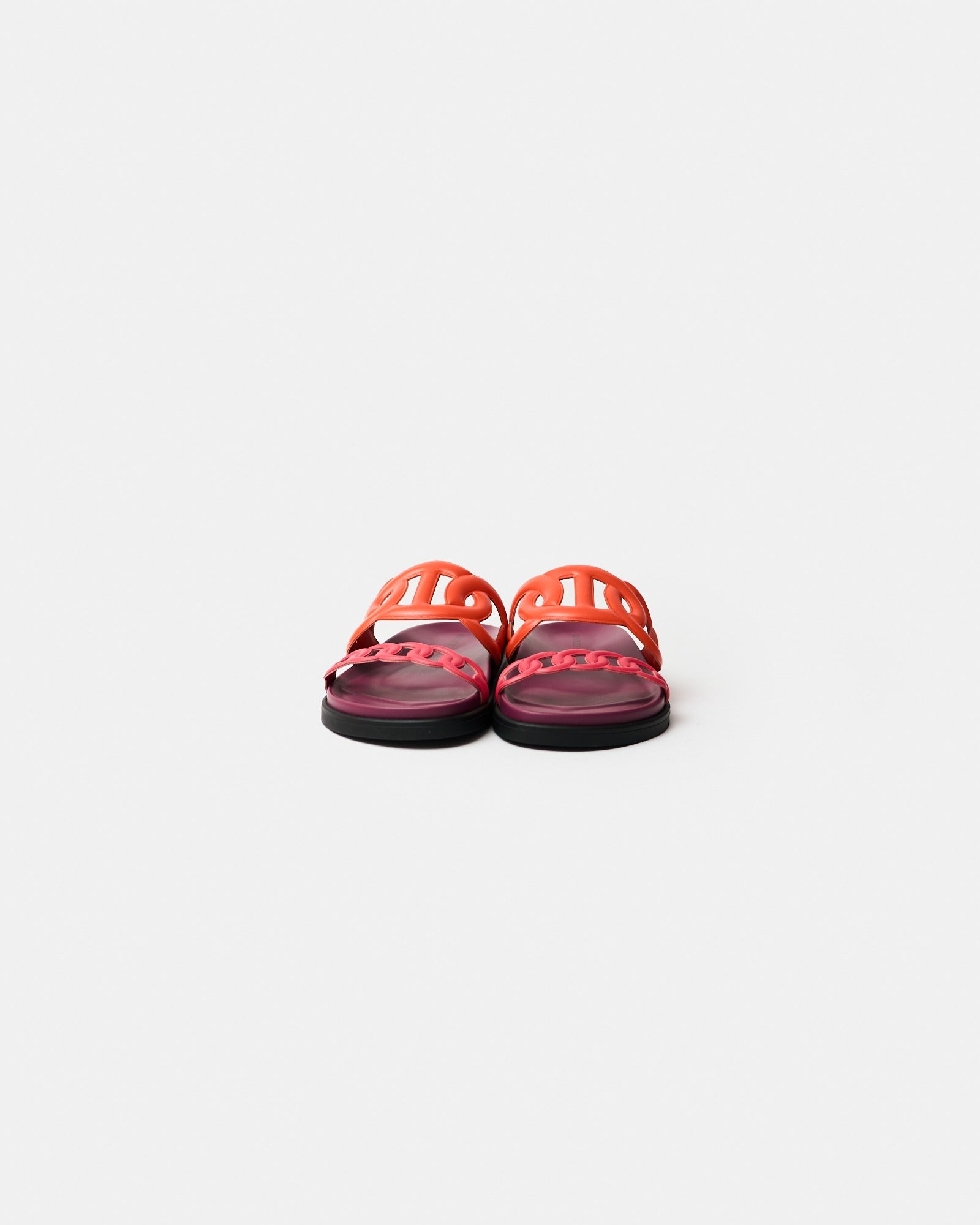 Hermès Extra Rouge Jaipur / Vinicunca Nappa Sandal 38