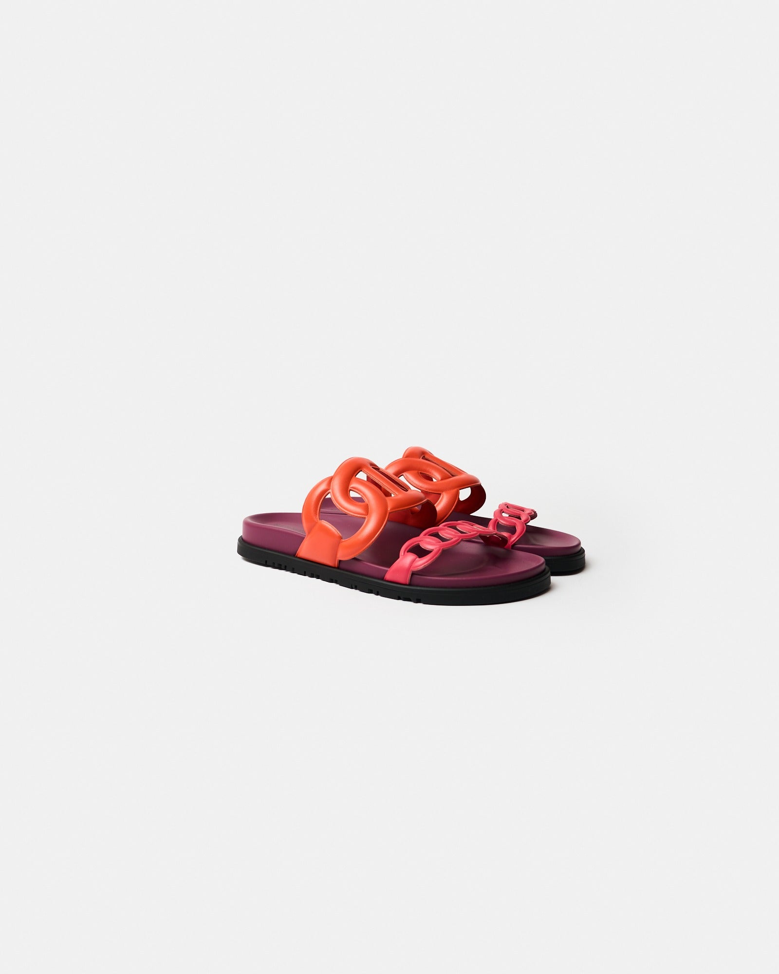 Hermès Extra Rouge Jaipur / Vinicunca Nappa Sandal 38
