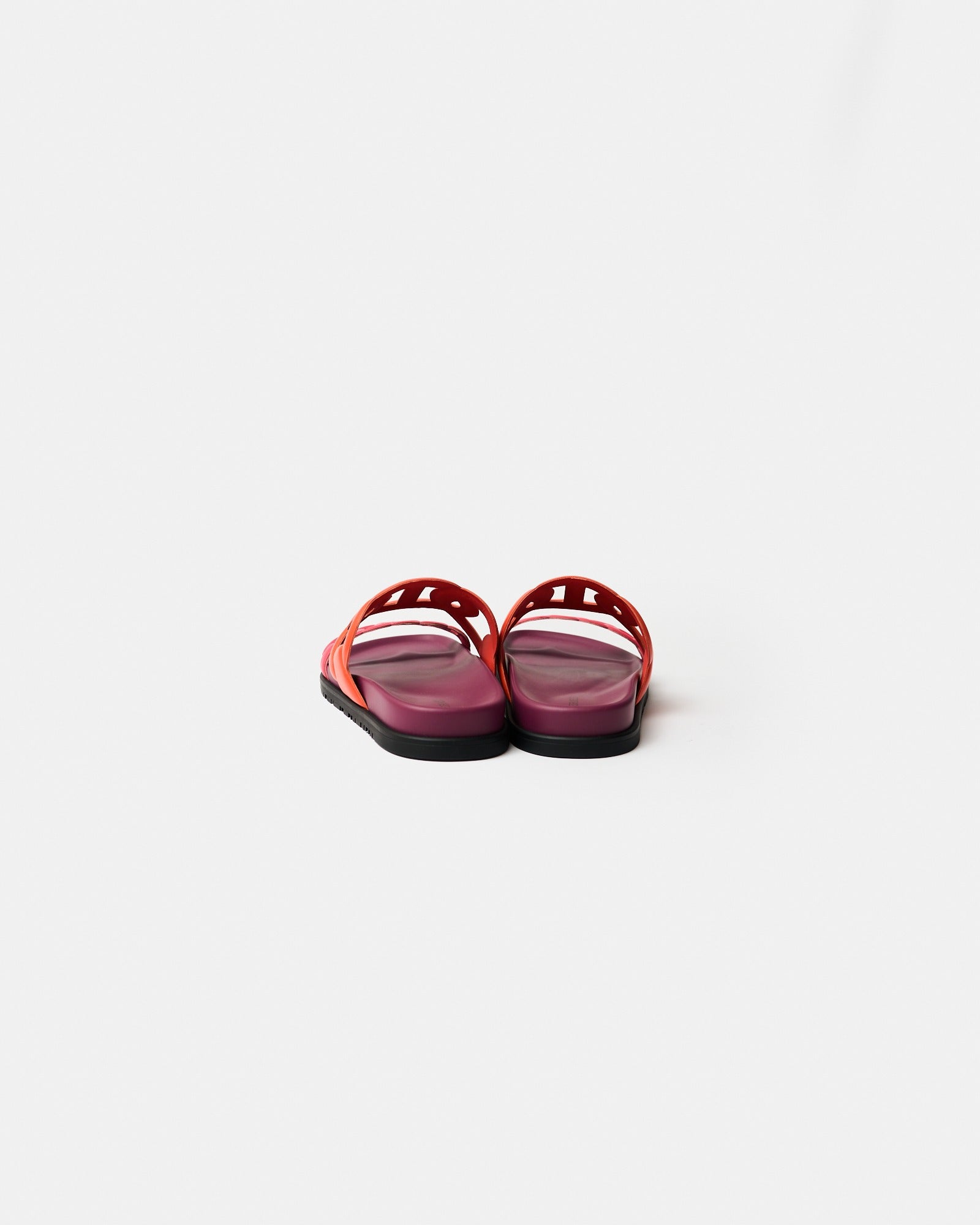 Hermès Extra Rouge Jaipur / Vinicunca Nappa Sandal 38