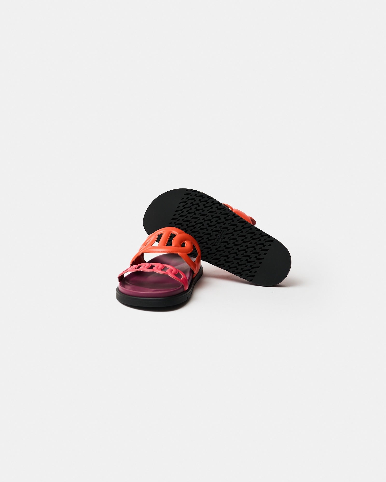 Hermès Extra Rouge Jaipur / Vinicunca Nappa Sandal 38