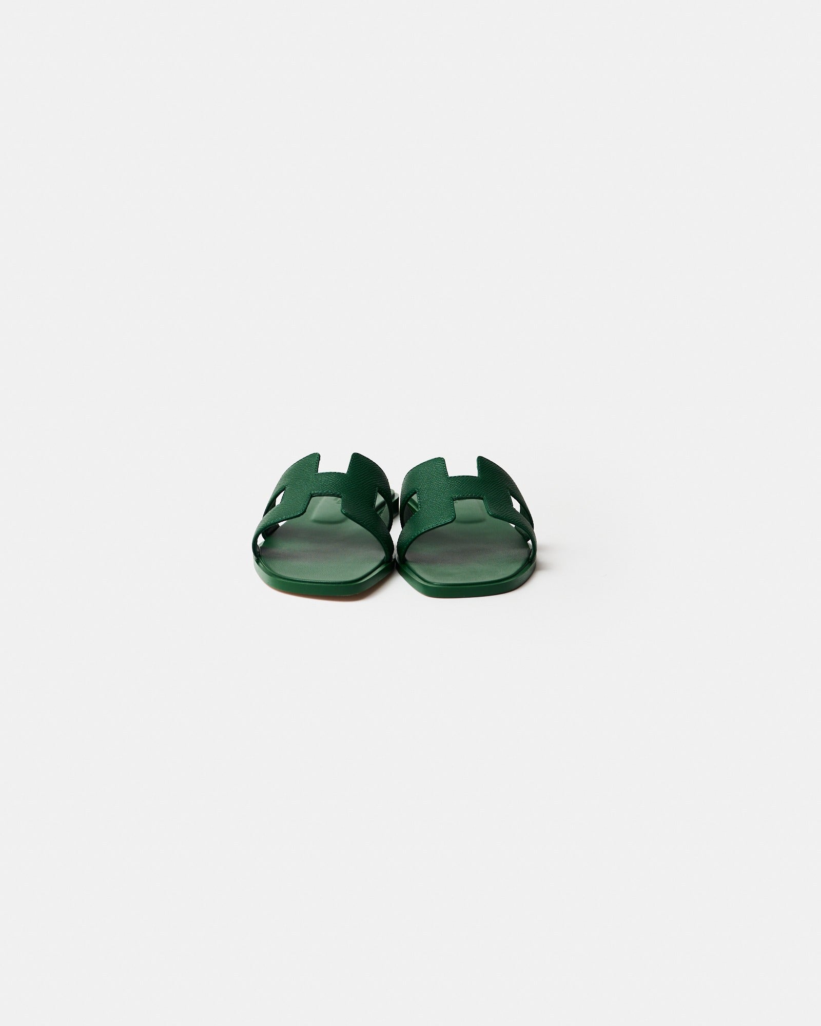 Hermès Oran Vert Cactus Epsom Sandal 38