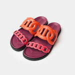 Hermès Extra Rouge Jaipur / Vinicunca Nappa Sandal 38