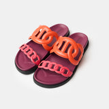 Hermès Extra Rouge Jaipur / Vinicunca Nappa Sandal 38