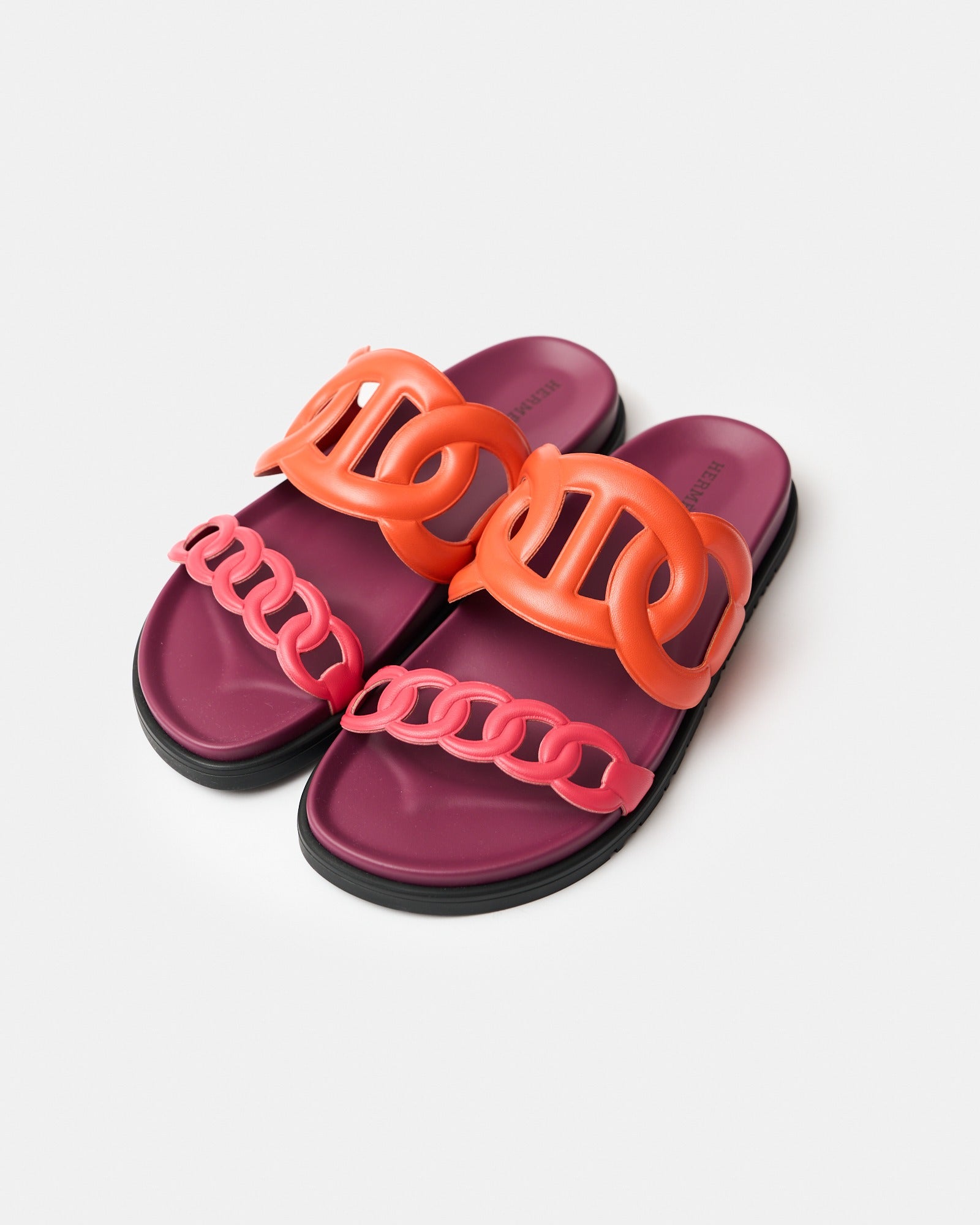 Hermès Extra Rouge Jaipur / Vinicunca Nappa Sandal 38