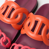 Hermès Extra Rouge Jaipur / Vinicunca Nappa Sandal 38
