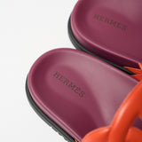 Hermès Extra Rouge Jaipur / Vinicunca Nappa Sandal 38