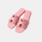 Hermès Oran Rose Jaipur Lizard Sandals