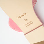 Hermès Oran Rose Jaipur Lizard Sandal 38