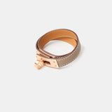Hermès Mini Kelly Double Tour Etoupe Swift Bracelet GHW