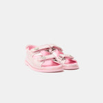Chanel Pink Laminated Calfskin Dad Sandals