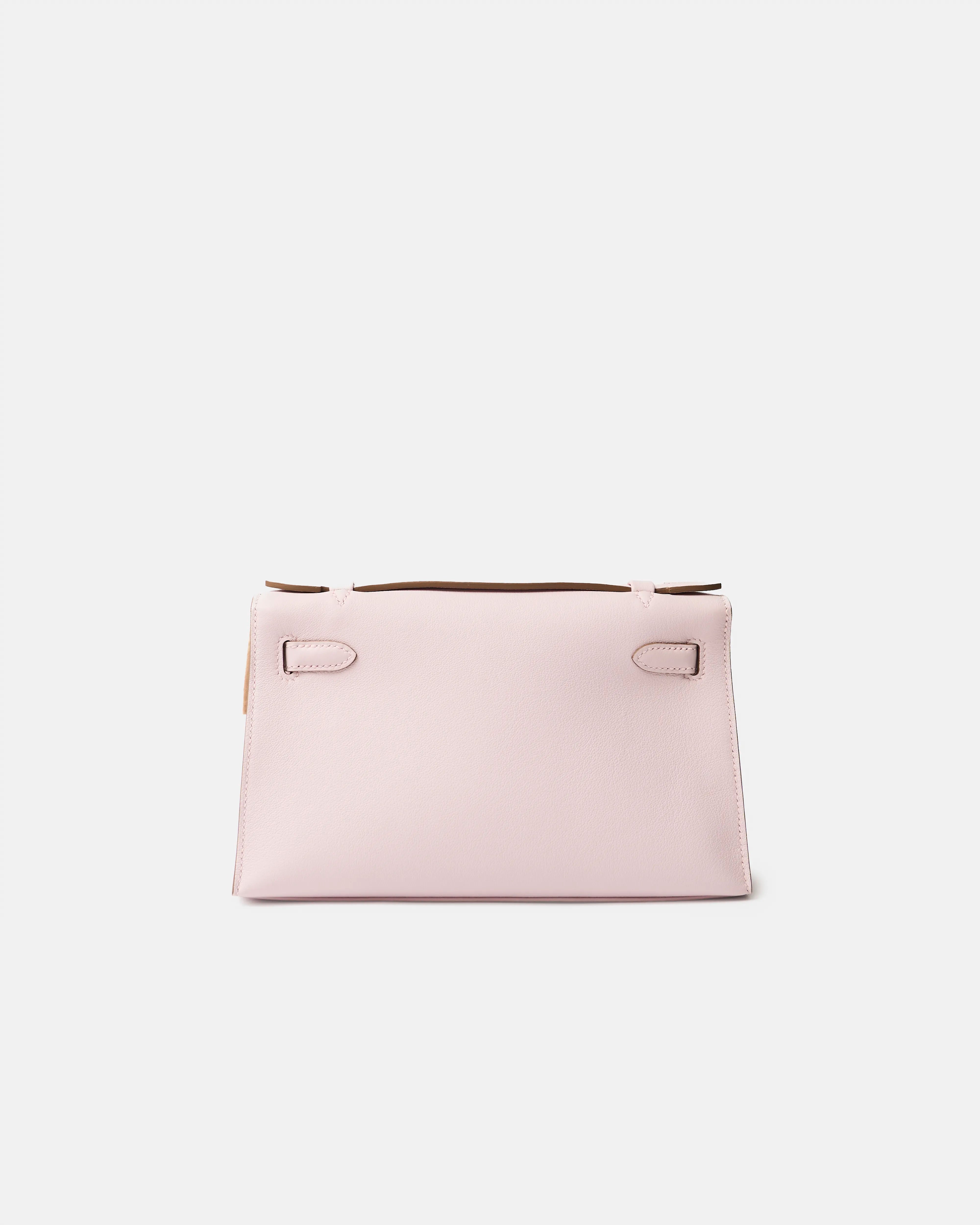 Hermès Kelly Pochette Mauve Pale Swift PHW