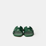 Hermès Oran Vert Cactus Epsom Sandals