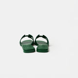 Hermès Oran Vert Cactus Epsom Sandals