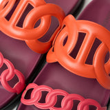 Hermès Extra Rouge Jaipur / Vinicunca  Nappa Sandals