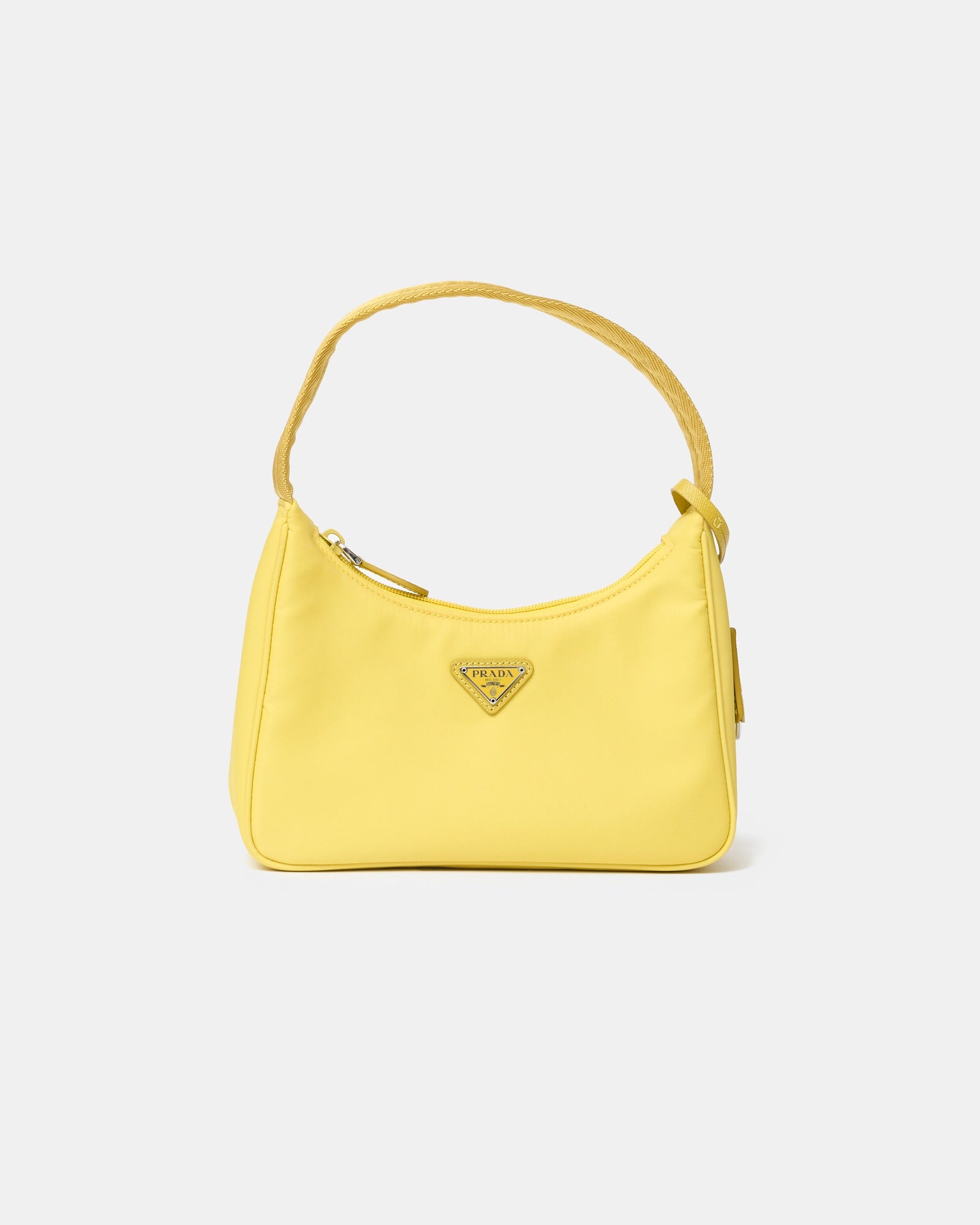 Prada Re-Edition 2000 Yellow Hobo Bag