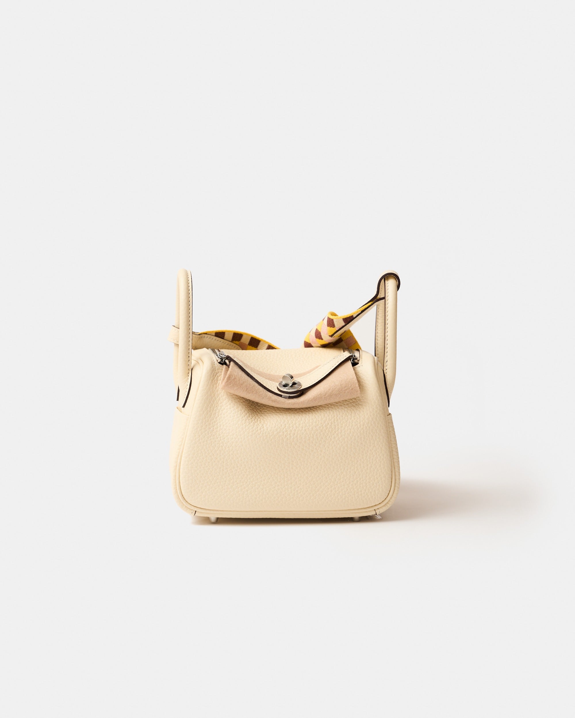 Hermès Mini Lindy 16 Nata Clemence PHW