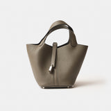 Hermès Picotin 18 Etain Clemence PHW