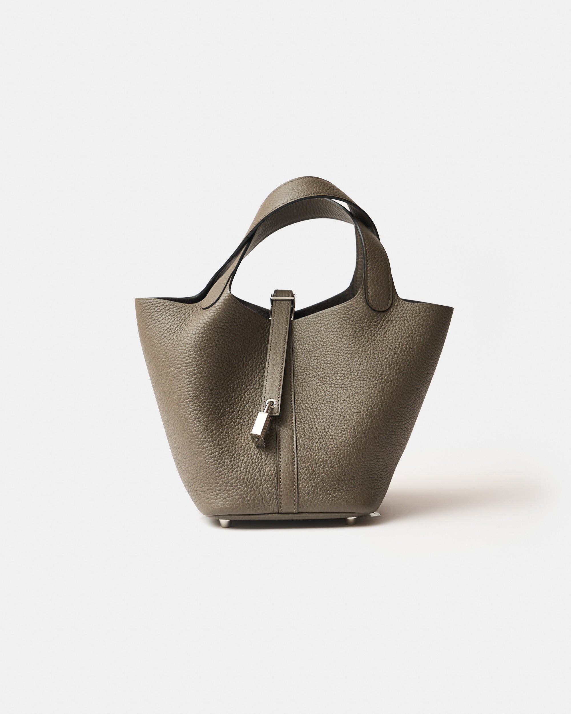 Hermès Picotin 18 Etain Clemence PHW