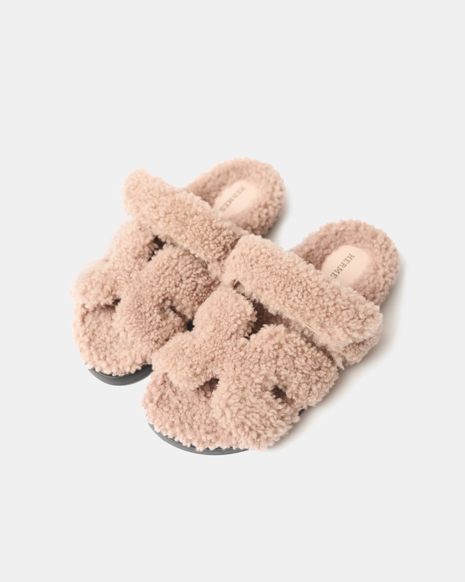 Hermès Chypre Bois De Santal Peau Lainee Sandals