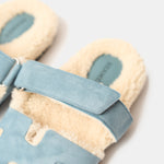 Hermès Chypre Peau Lainee Bleu Pinède / Écru Sandals