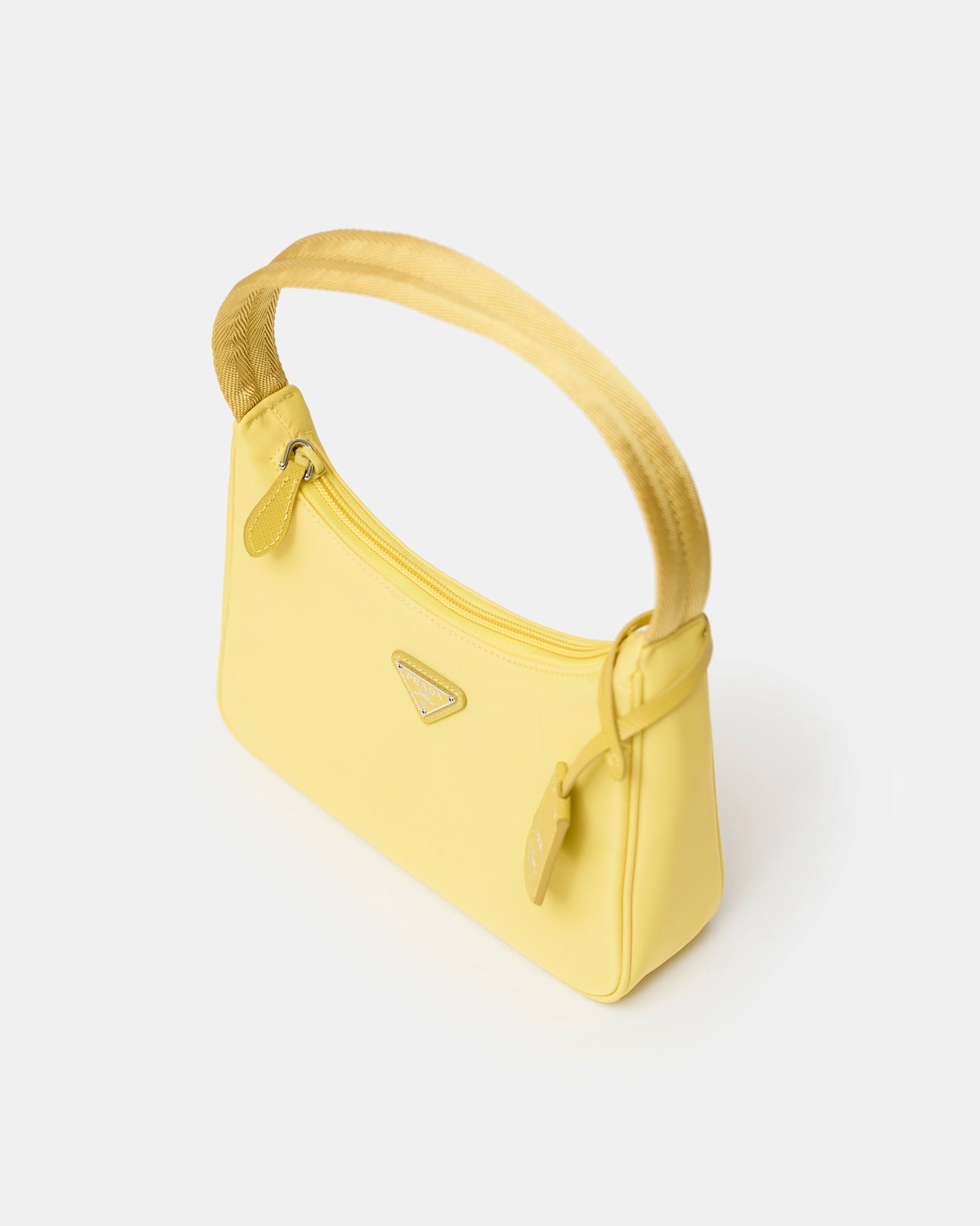 Prada Re-Edition 2000 Yellow Hobo Bag