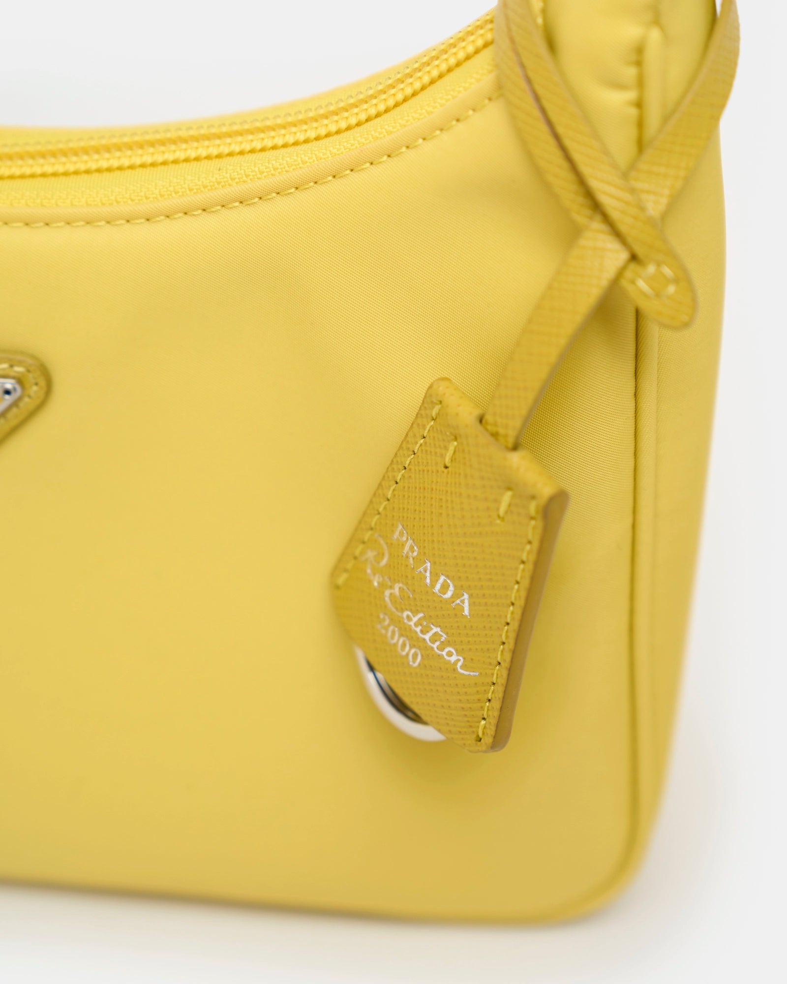 Prada Re-Edition 2000 Yellow Hobo Bag