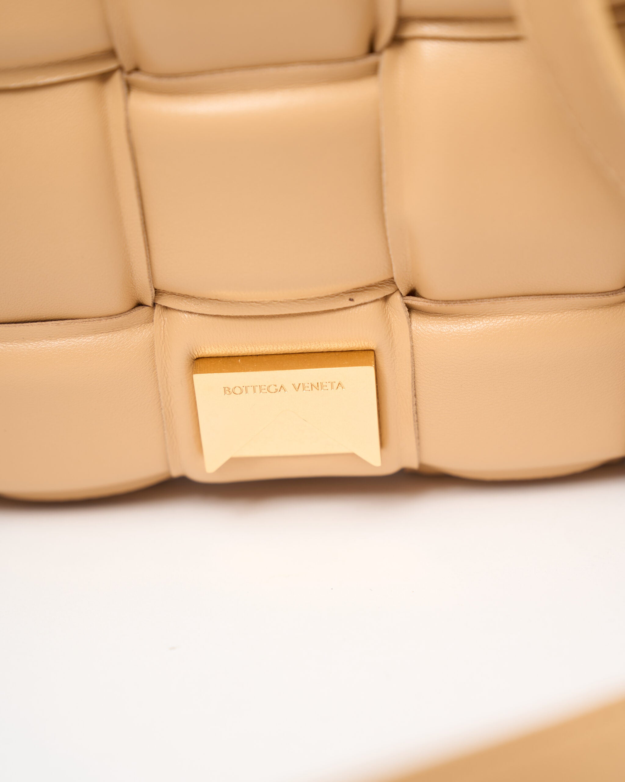 Bottega Veneta Padded Cassette Almond Gold