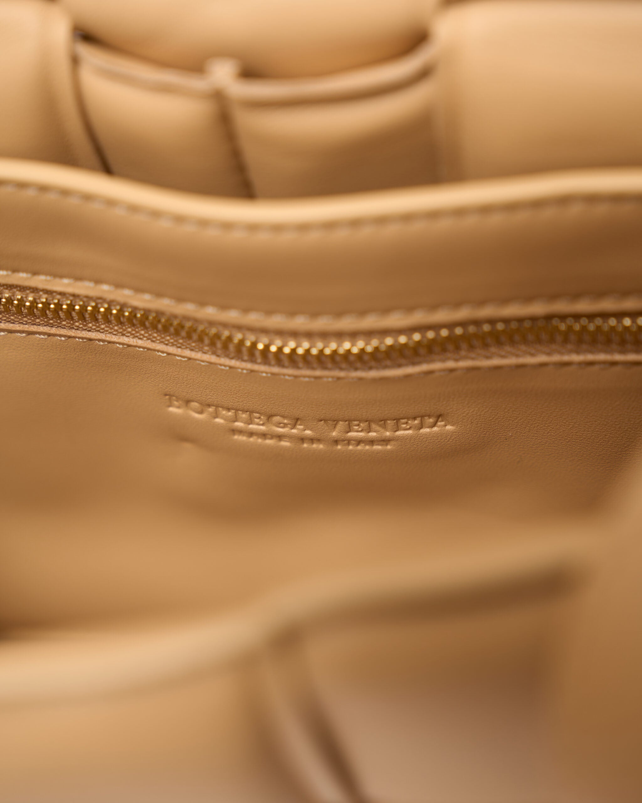Bottega Veneta Padded Cassette Almond Gold