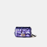 Fendi Nano Baguette Purple Sequin Bag Charm