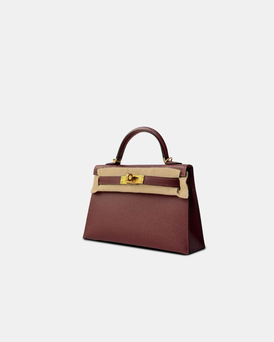 Hermès Mini Kelly 20 Rouge H Madame Leather GHW