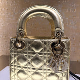 Dior Mini Lady Dior Metallic Gold