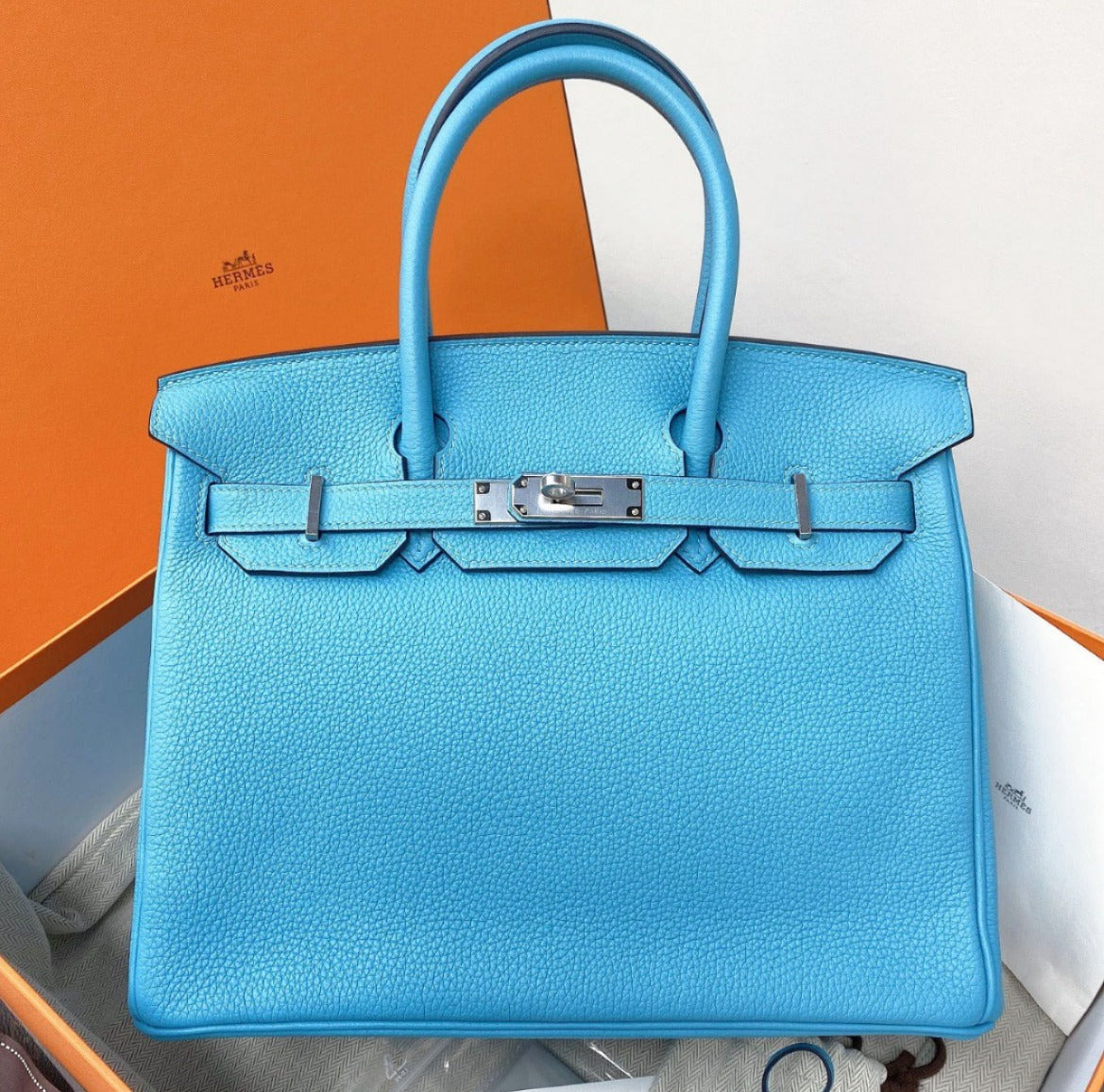 Hermès Birkin 30 Blue du Nord Togo PHW