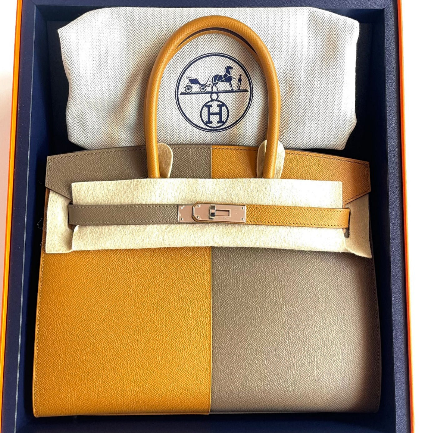 Hermès Birkin 30 Sellier Sesame/Etoupe Epsom PHW