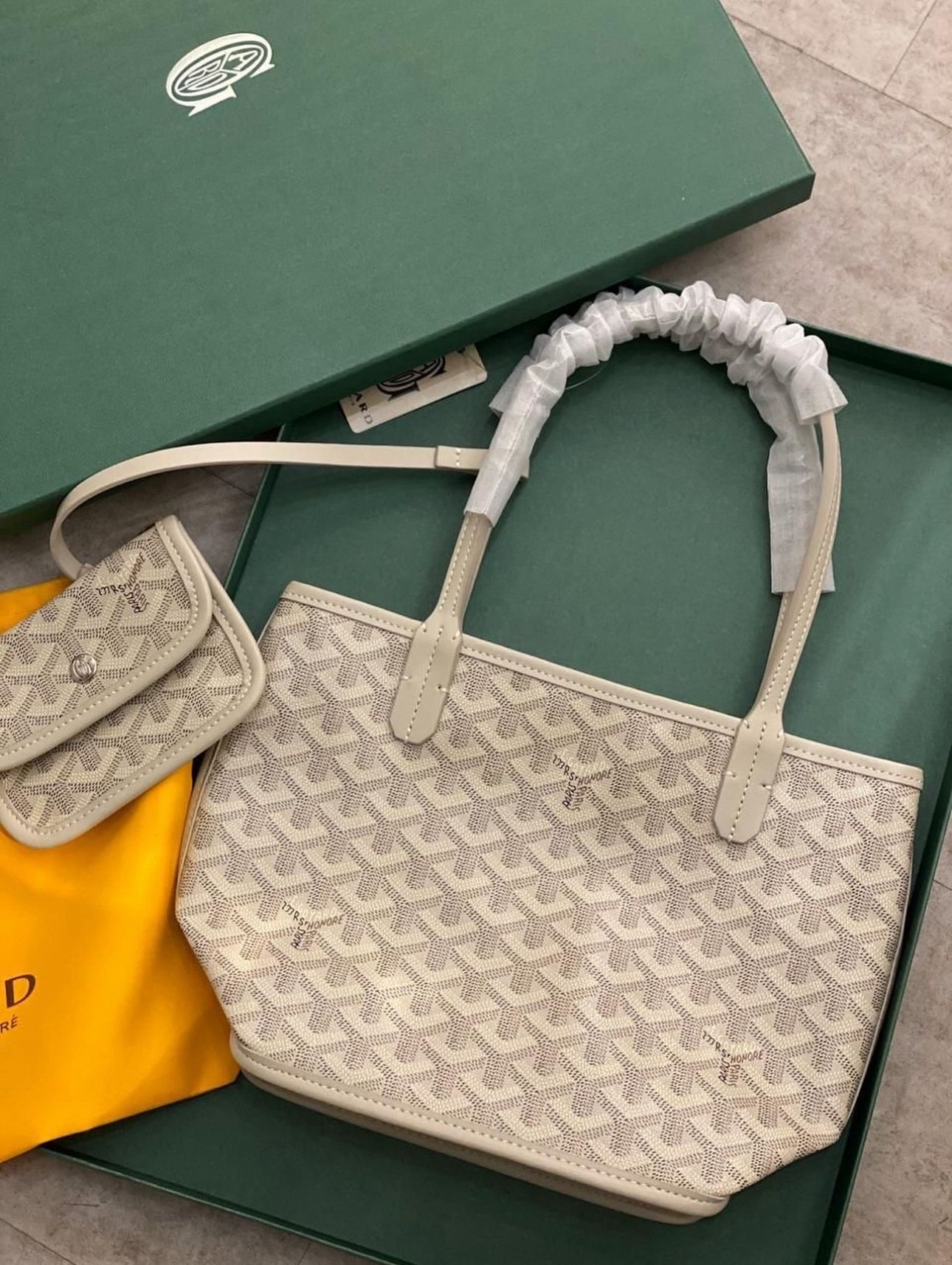 Goyard Anjou Mini Tote Cream