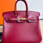 Hermès Birkin 25 Rouge Piment Tadelakt GHW