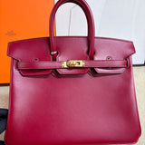 Hermès Birkin 25 Rouge Piment Tadelakt GHW