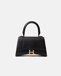 Balenciaga Small Hourglass Handbag in Black color and Box leather in GHW 