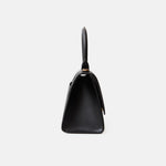 Balenciaga Small Hourglass Handbag in Black color and Box leather in GHW 