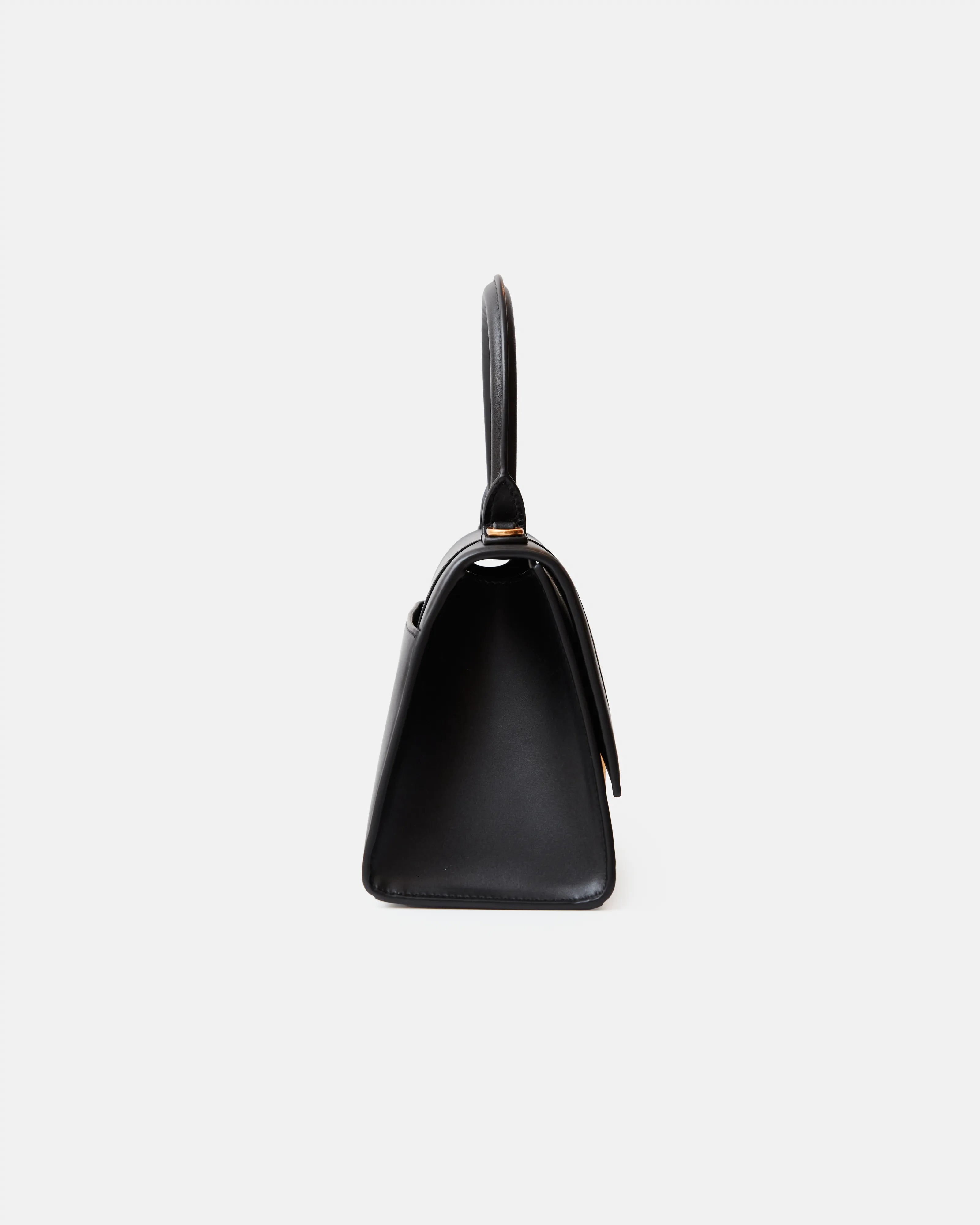 Balenciaga Small Hourglass Handbag in Black color and Box leather in GHW 