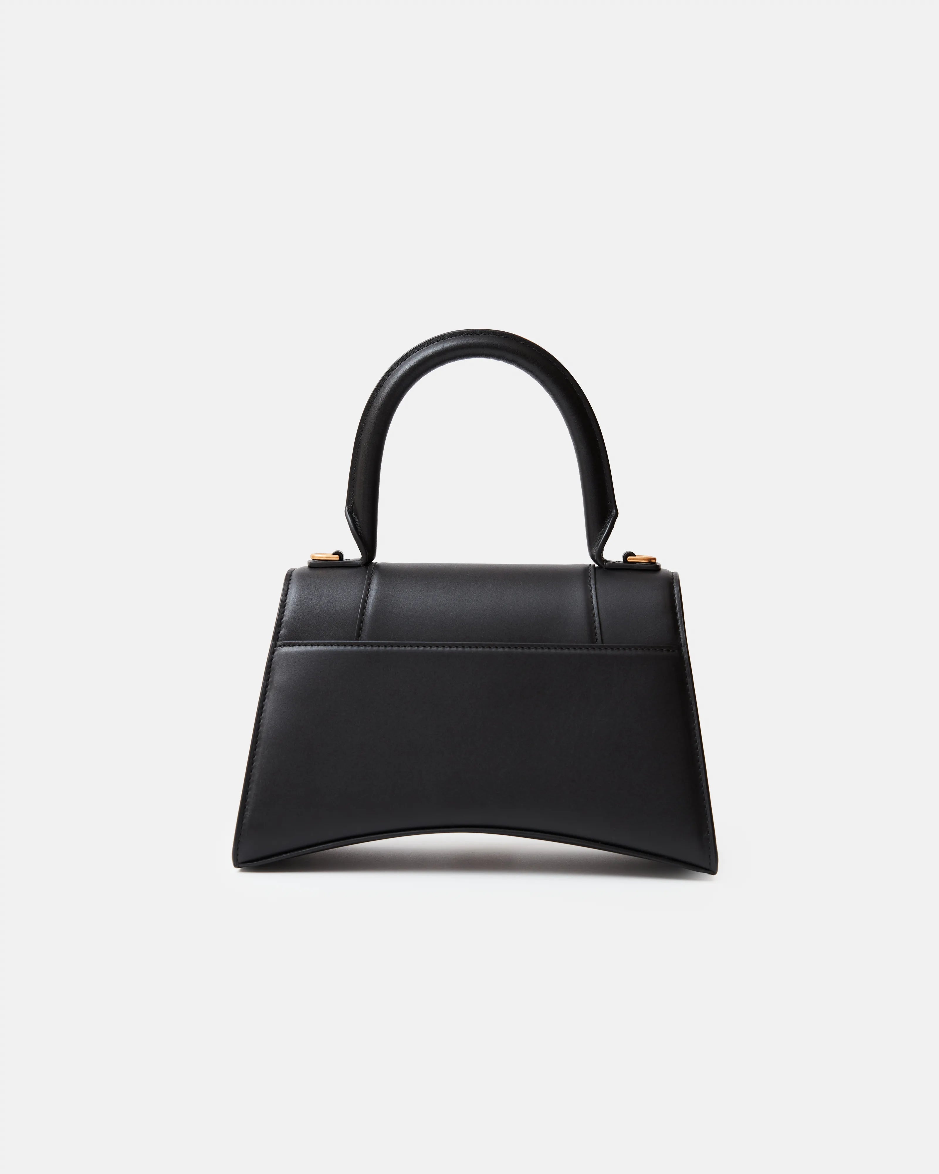 Balenciaga Small Hourglass Handbag in Black color and Box leather in GHW 