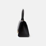 Balenciaga Small Hourglass Handbag in Black color and Box leather in GHW 