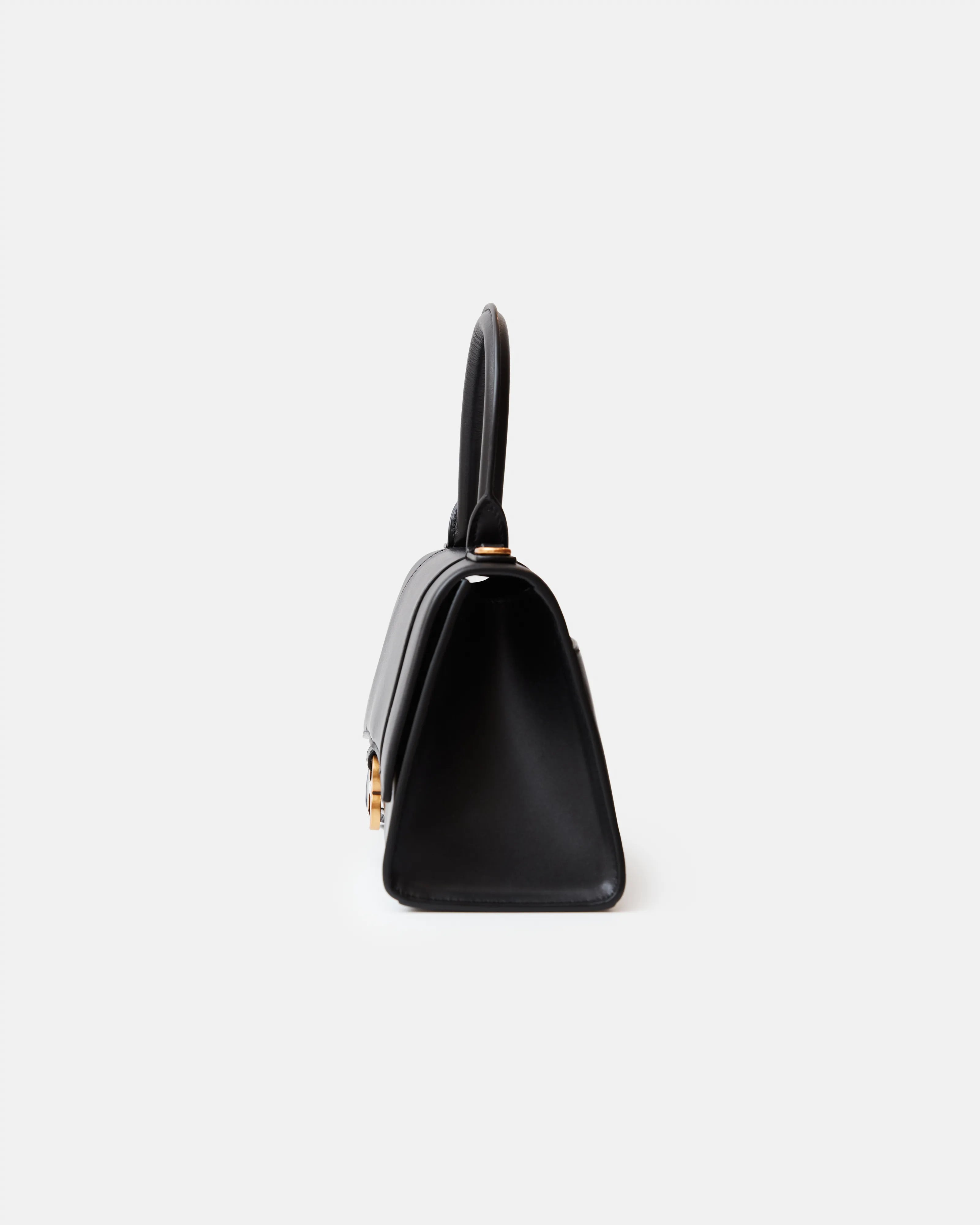 Balenciaga Small Hourglass Handbag in Black color and Box leather in GHW 