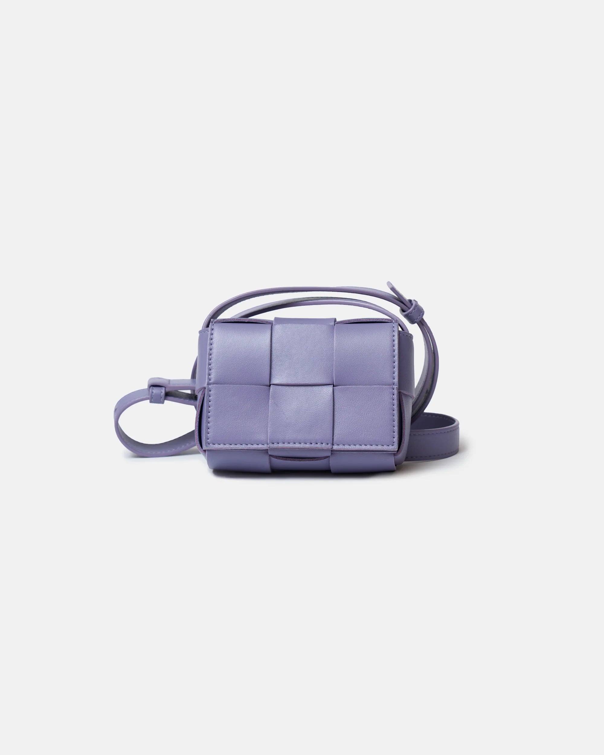 Bottega Veneta Candy Cassette Crossbody in Wisteria color and Lambskin Leather
