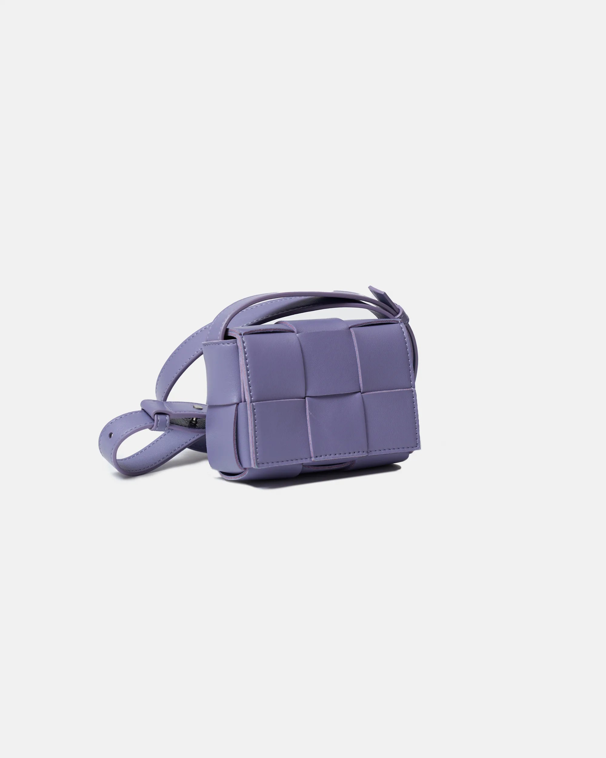 Bottega Veneta Candy Cassette Crossbody in Wisteria color and Lambskin Leather